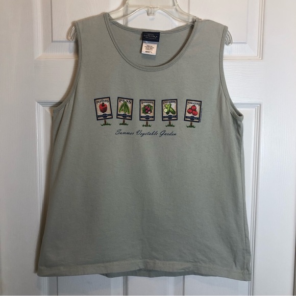 Genuine Sonoma Jean Company Vintage Sage Green Tank Top Size L - Picture 1 of 6